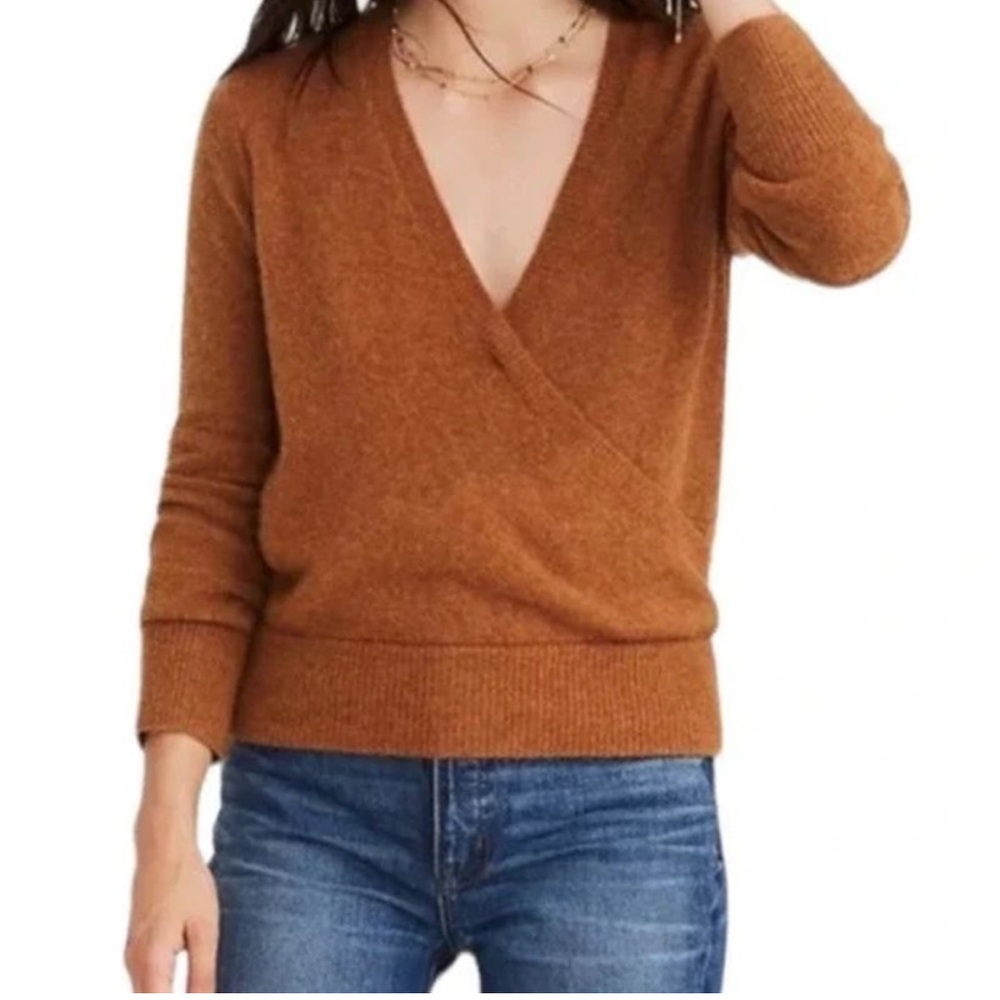 Madewell Women's V-Neck Wrap Sweater - Tan